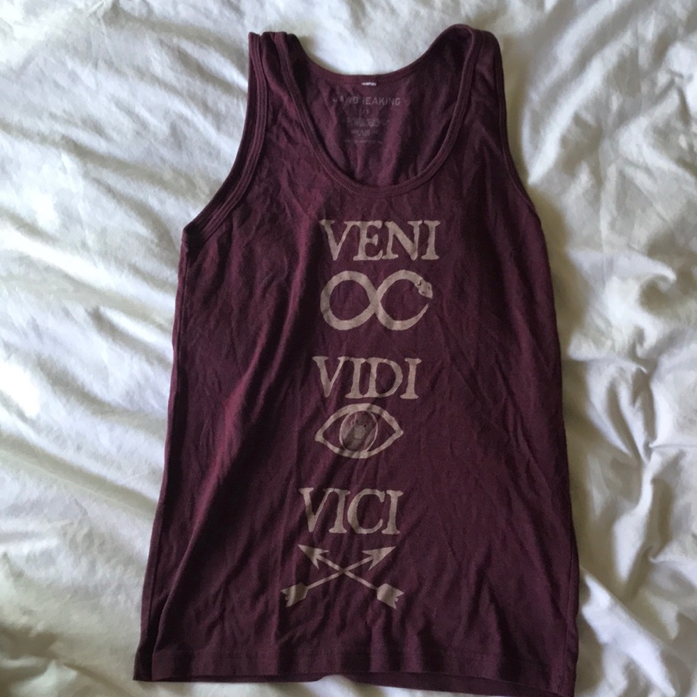 Jawbreaking Veni Vidi Vici Burgundy Maroon Tank